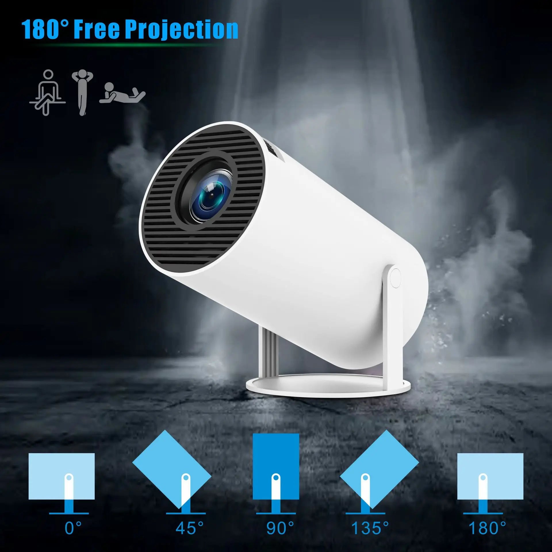 KTX-613843 Compact K5 3566 Projector for Home, Office, and Bedroom Wall Projection