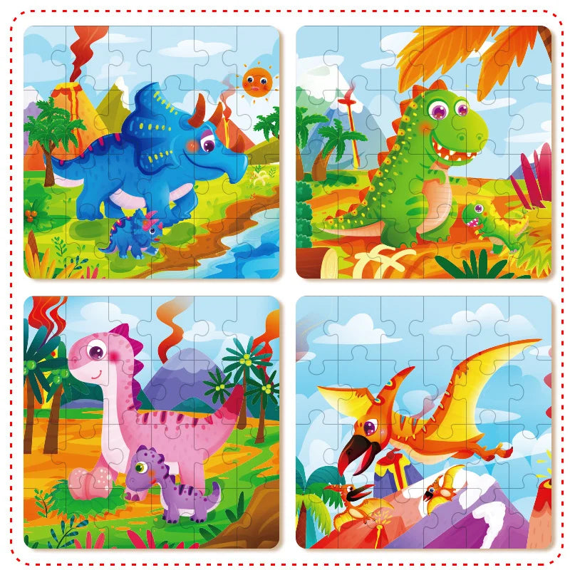KTX-447635 24-Piece Wooden Jigsaw Puzzle for Early Childhood Education – Classic Montessori Toy for Babies, Kids, Boys and Girls
