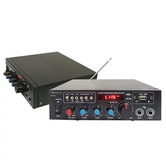 KTX-746067 Bluetooth Power Amplifier for 12V Car and Home Audio Systems with Digital Stereo Receivers and MIC Support