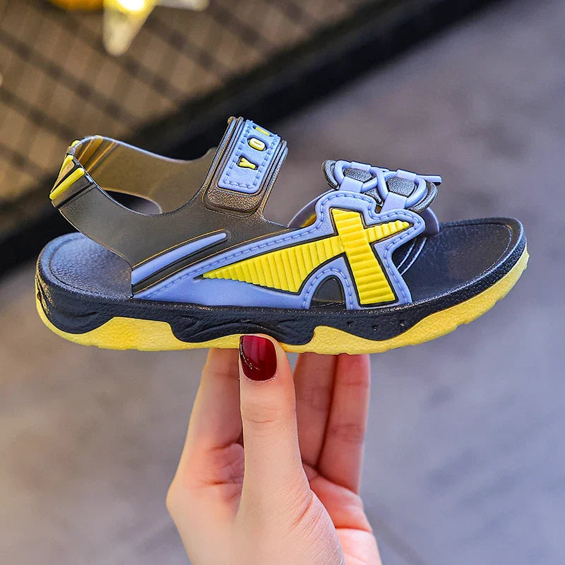 KTX-624083 Boys' Slides and Slippers Kids' Beach Shoes Wholesale PVC Children's Summer Sandals for Outdoor Play