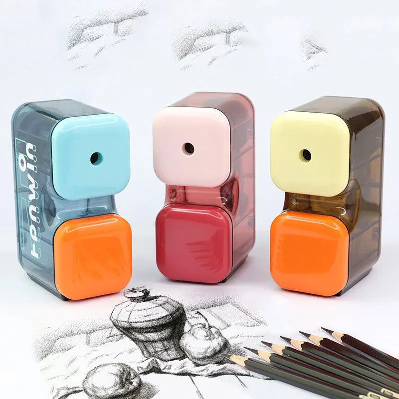 KTX-248723 Artist 6-Gear Sketching Pencil Sharpener for Colourful Carbon Pencils