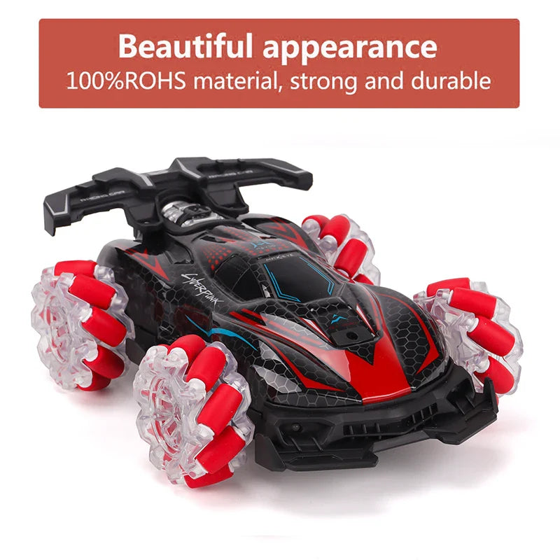 KTX-869395 4WD 2.4G Remote Control Drift Car with Gesture Sensing, High-Speed Features, Smoke, Music & Lights