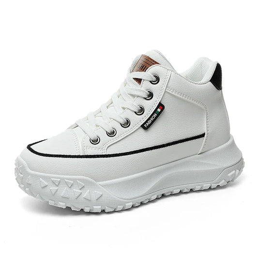 KTX-835347 Y5B08 New Simple Autumn Mid Top Fashion Versatile Elevated Thick Sole Sports Casual Anti slip Breathable Board Shoes