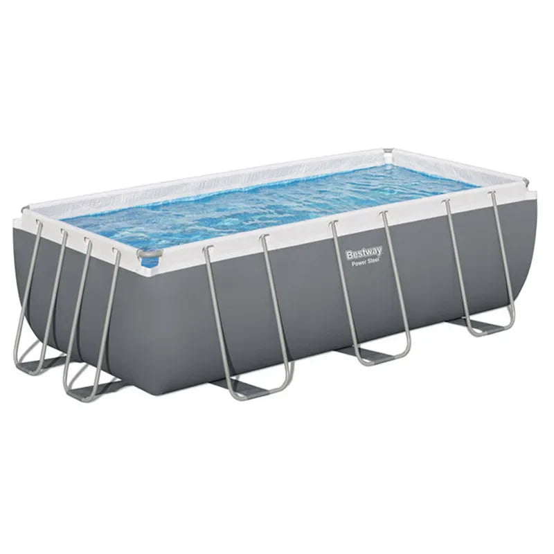 KTX-176019 Large Rectangular Steel Frame Swimming Pool for Outdoor Use