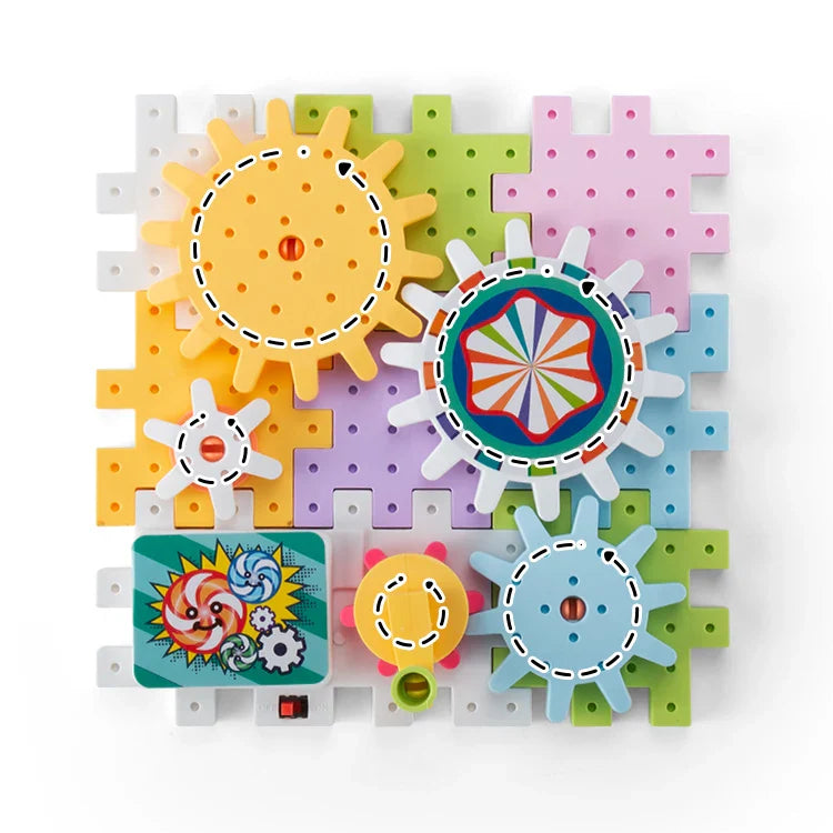 KTX-766099 203-Piece Electric DIY Stacking Building Blocks Set for Kids - Eco-Friendly ABS Plastic Wall Train Track