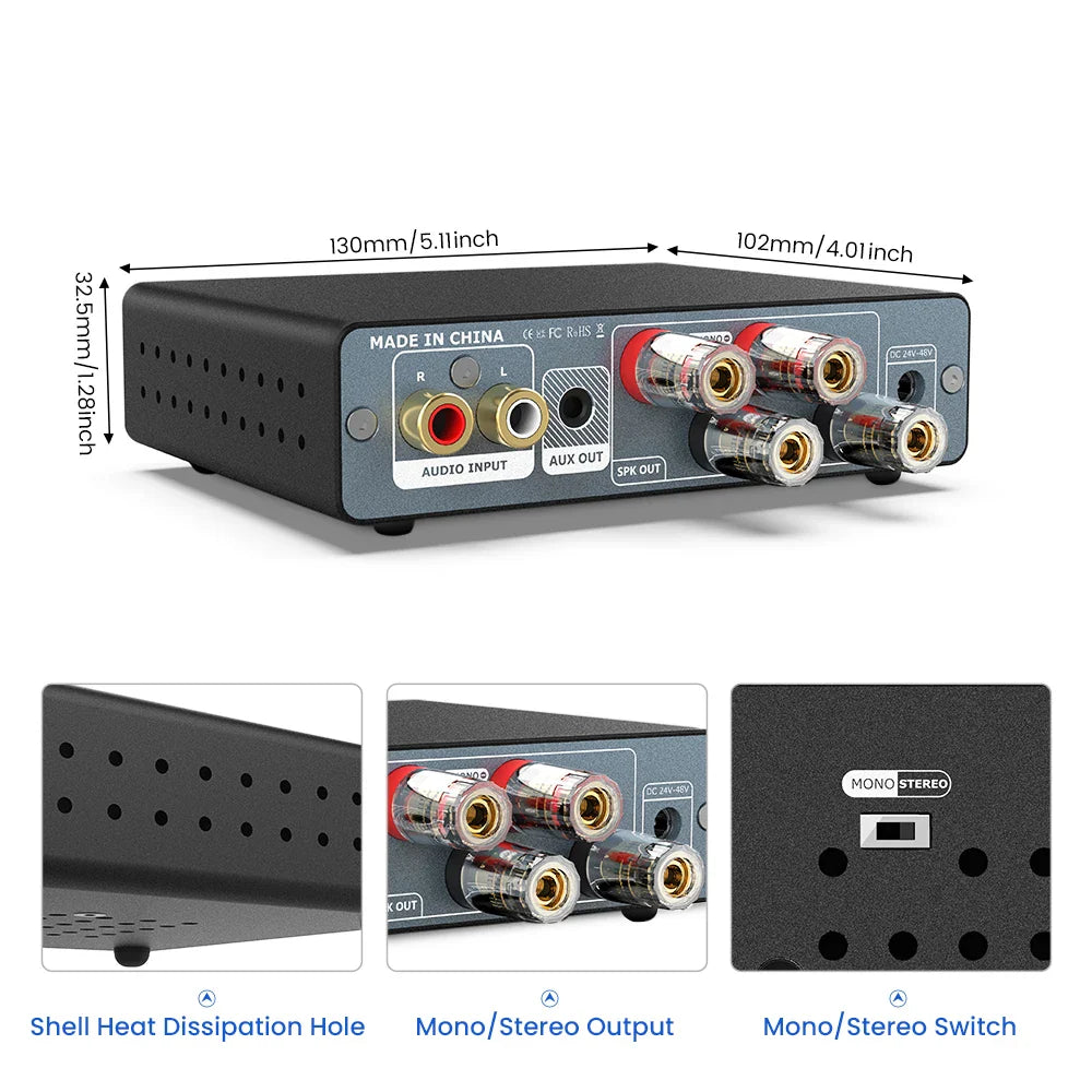 KTX-612691 A07 MAX TPA3255 2.0 Stereo Power Amplifier 600W Mono Output for Home Audio Systems