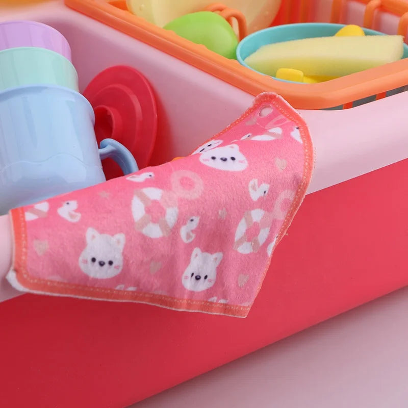 KTX-949587 Electric Toy Kitchen Play Set for Kids Age 2-7, Battery Operated Tableware Toys