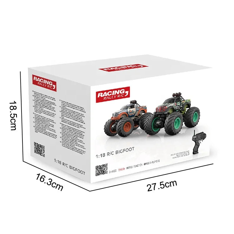 KTX-278419 1/18 Scale 2.4G 4Ch 4X4 RC Car with Super Wheels - Ready-to-Use Electric Vehicle for Indoor/Outdoor Fun