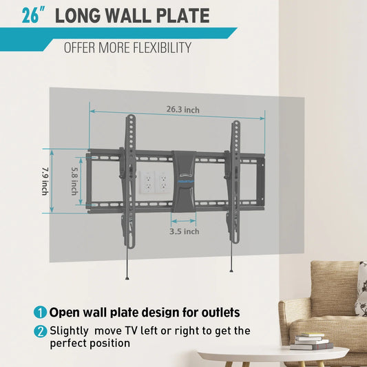 KTX-928019 Tilting TV Wall Mount Bracket for VESA 600x400 with UL Safety Certification