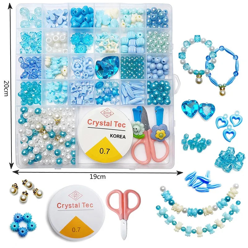 KTX-754131 DIY Jewelry Making Kit with Mixed Clay and Letter Beads for Creative Projects