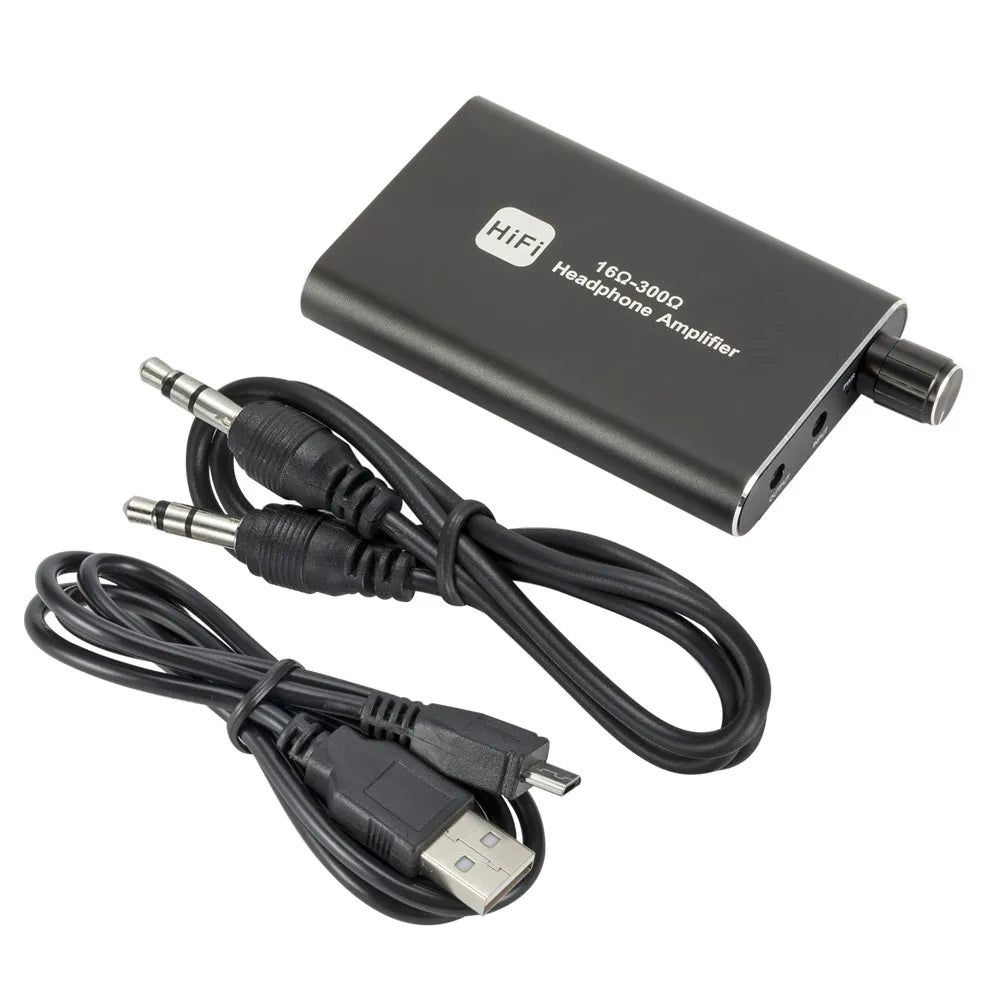 KTX-186707 Dual-Output Portable 3.5mm Stereo Audio Headphone Amplifier with Switch Power