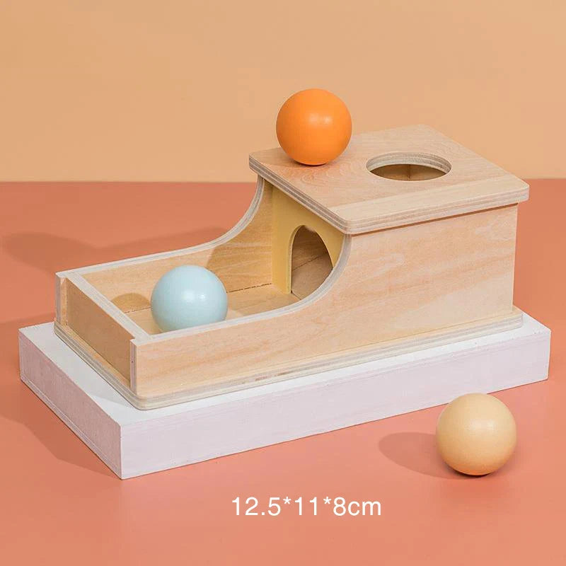 KTX-443027 Montessori Wooden Coin Box Drawer Game for Early Learning and Development