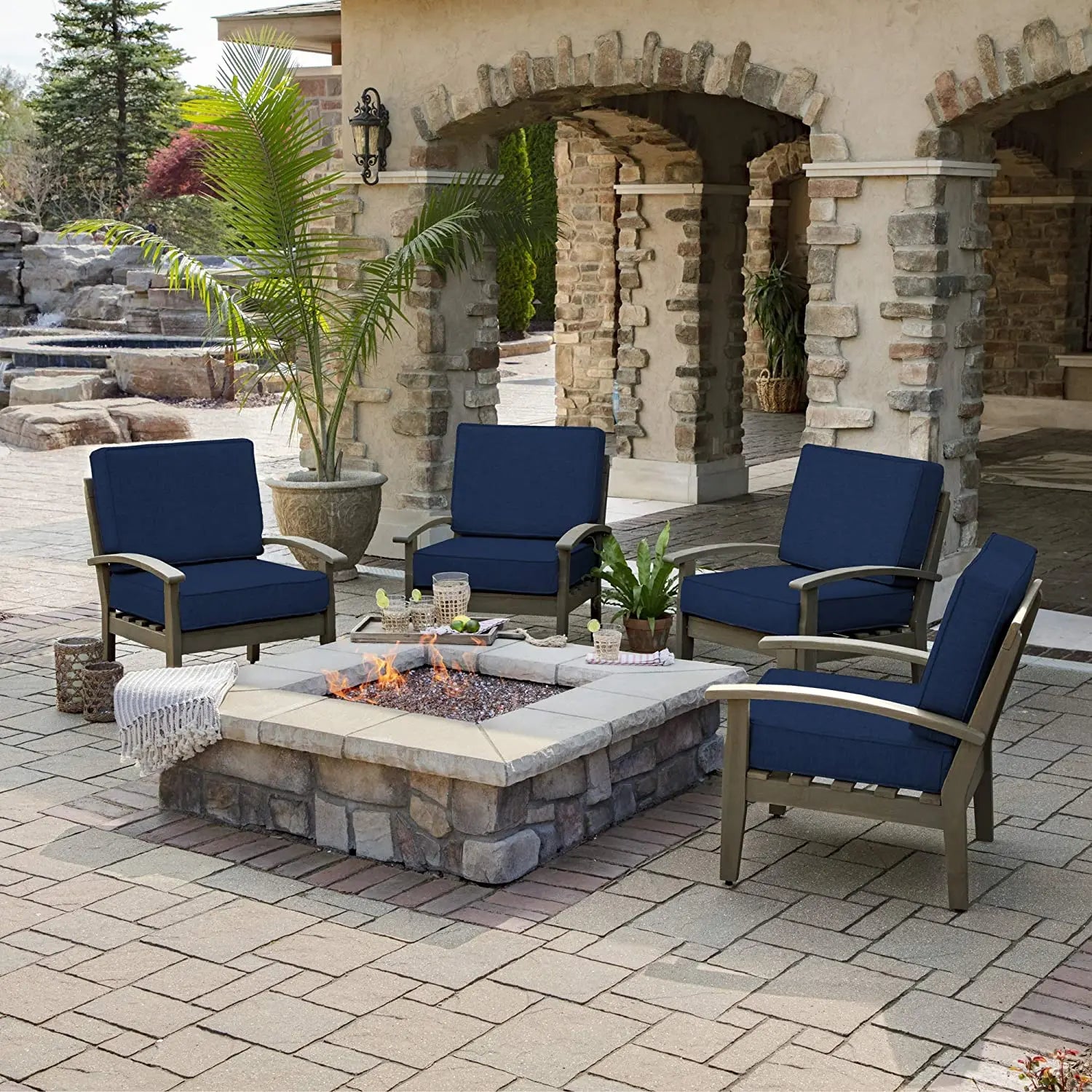 KTX-332435 Waterproof Outdoor Deep Seating Cushion for Chairs and Sofas