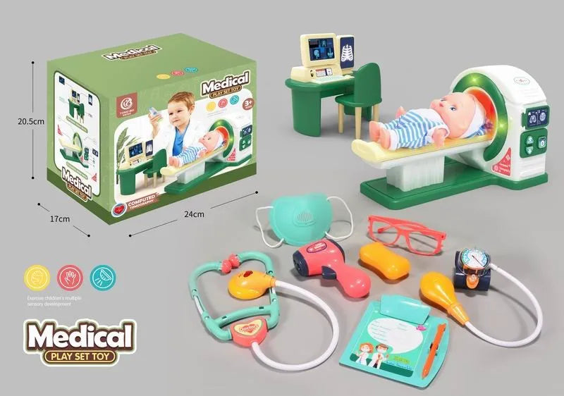 KTX-555219 Kids Doctor Playset with Toy Stethoscope and Medical Tools for Pretend Play Ages 5 and Up