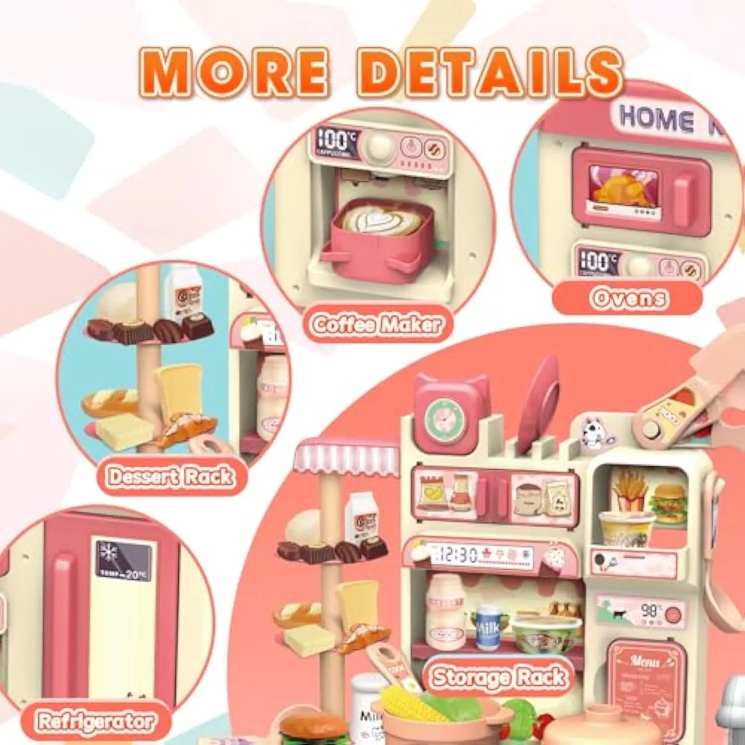KTX-261459 Interactive Kitchen Play Set for Kids - Customized Role Play Cooking Toy for Ages 2-13