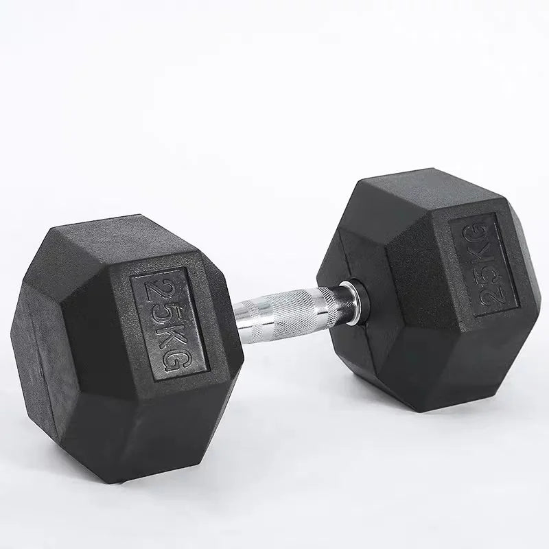 KTX-780499 Rubber Coated Hex Dumbbells for Professional Gym Use