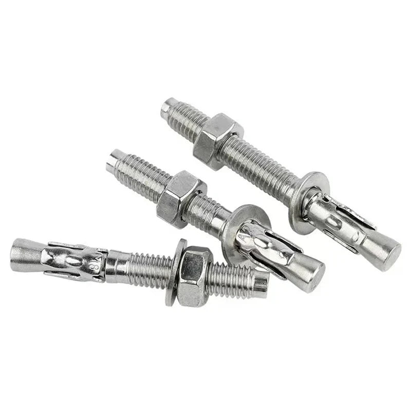 KTX-623571 M10 Hex Bolt, 201/304 Stainless Steel, DIN Standard, External Expansion, Plain Finish, M4 Thread
