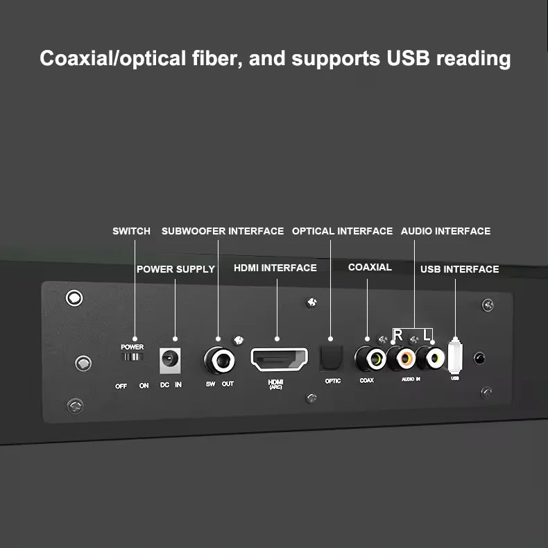KTX-369299 120W 2.1CH Stereo Sound Bar with Subwoofer and 3D Surround Sound for TV