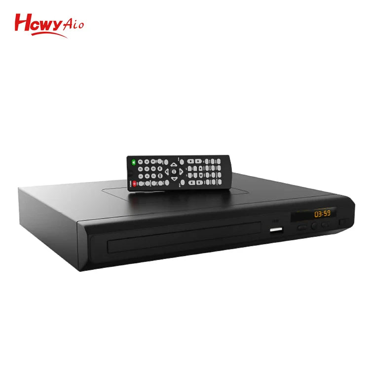 KTX-681683 Portable DVD Player Box with Remote, Multi-Format Playback, LED Display, and USB Compatibility