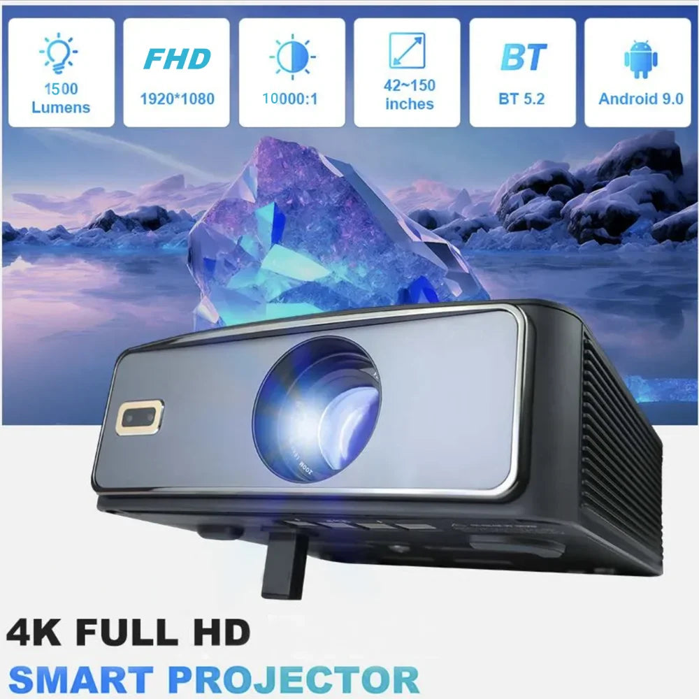 KTX-286163 1080P 3D Home Cinema Projector with Auto Focus, Auto Keystone, and Wi-Fi Connectivity