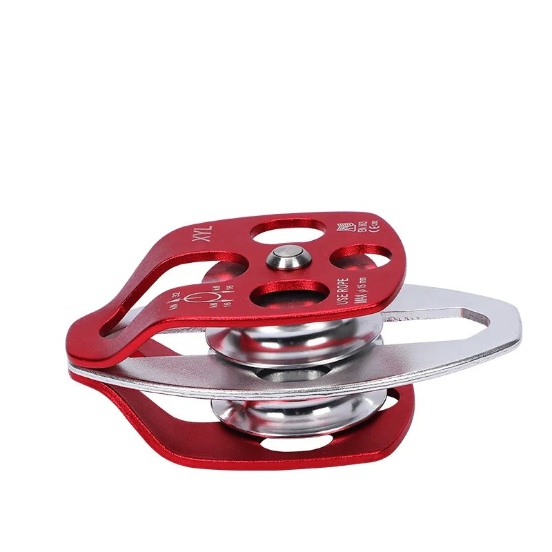 KTX-912723 Aluminium Double Pulley for Climbing and Lifting in Outdoor Activities