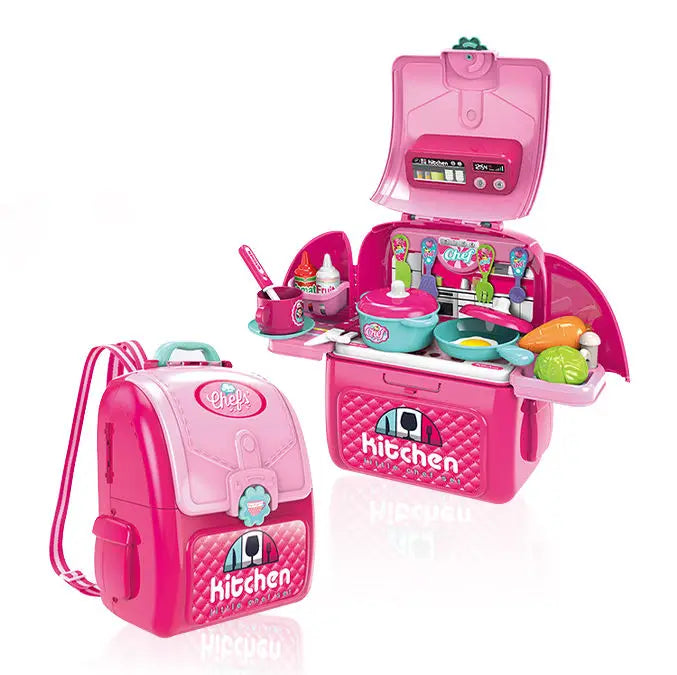 KTX-917971 Pink Kitchen Toy Set for Kids - Pretend Play Cooking Simulation for Ages 2 to 13 Years