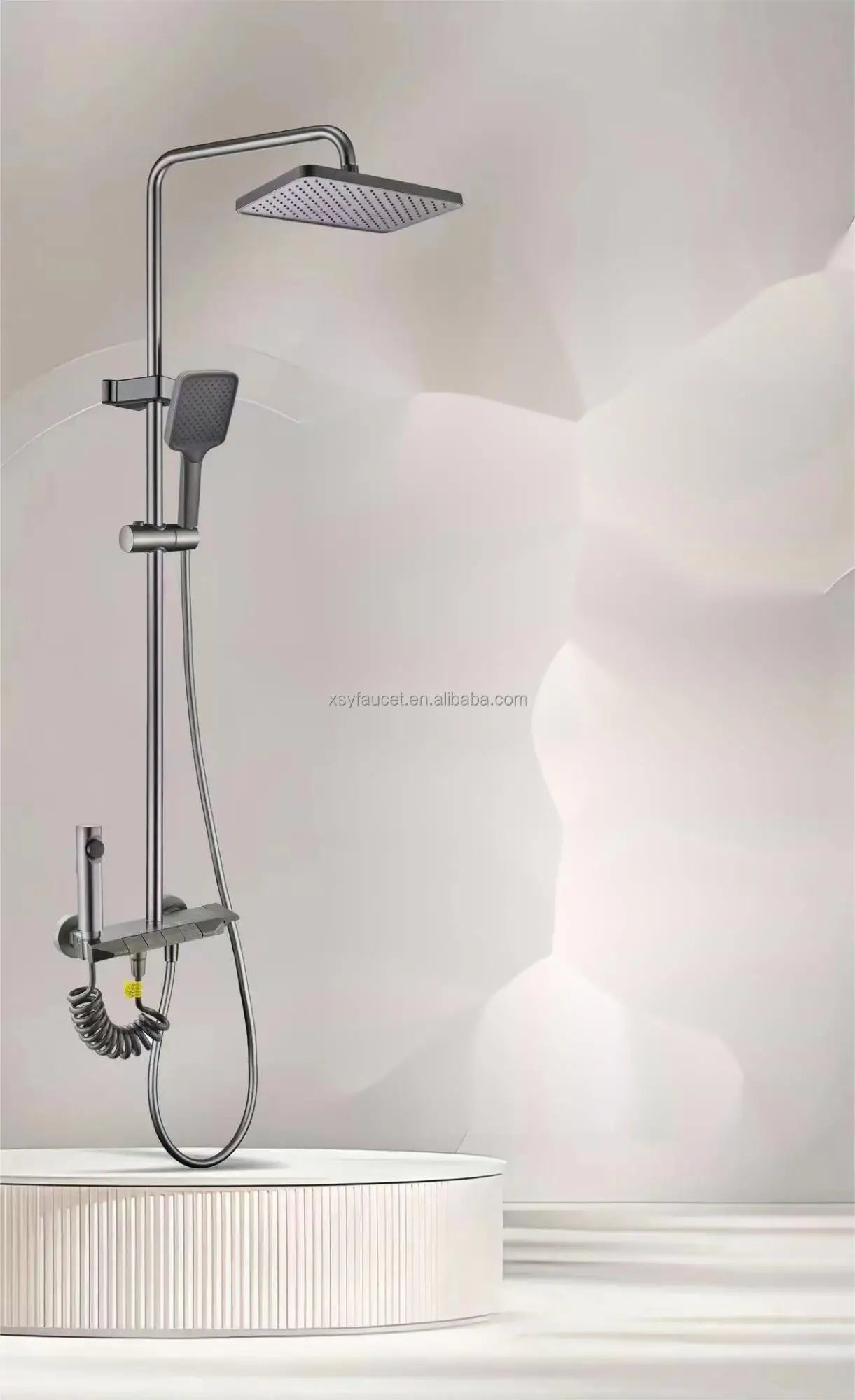KTX-113939 Waterfall Shower Panel with Body Massage Jets and Hand Spray