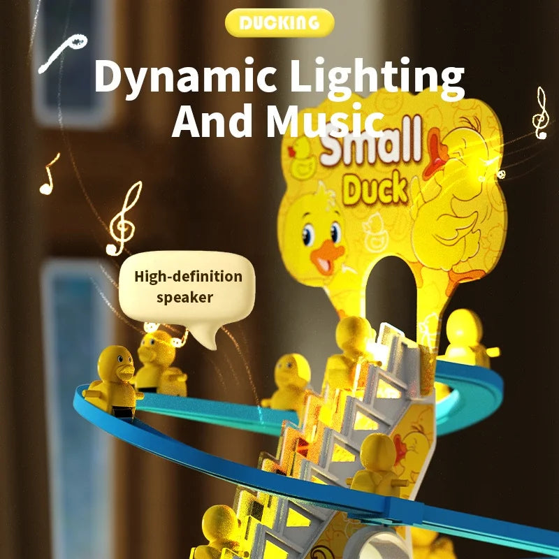 KTX-156179 Interactive Electric Duck Track with Lights and Music for Children - Sliding and Climbing Fun