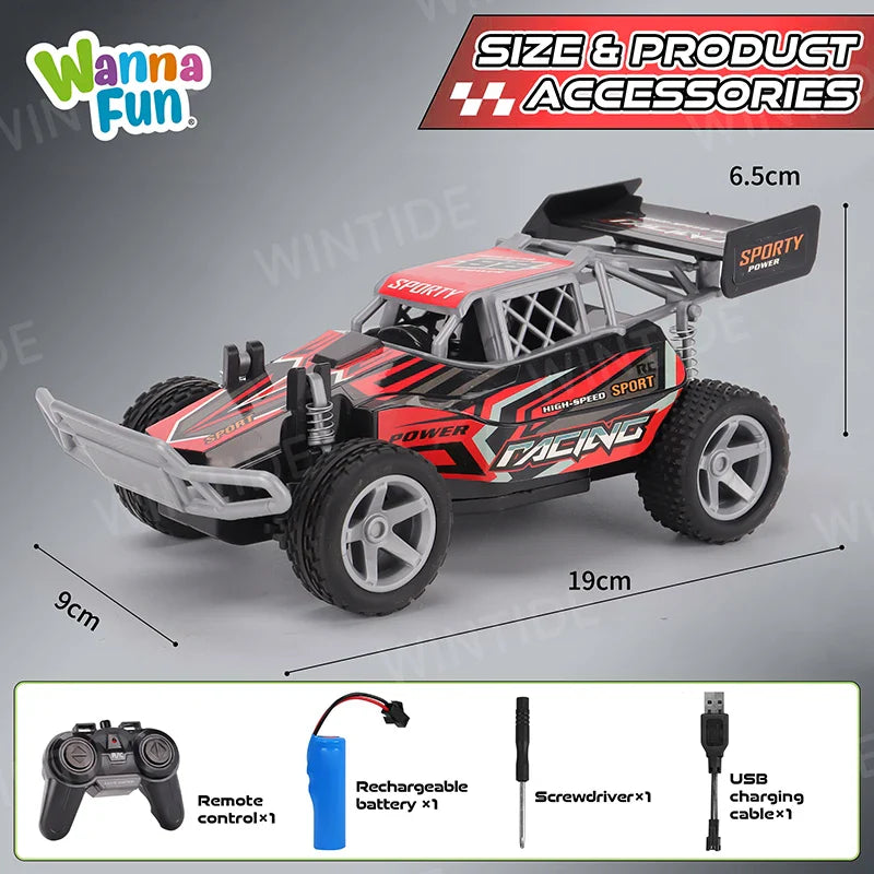 KTX-508947 1:18 2.4G Remote Control Drift Racing Buggy with 4WD & Interchangeable Wheels, Ready-to-Go Off-Road Truck