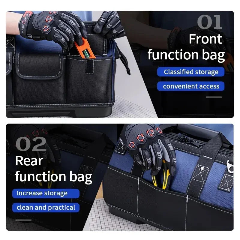 KTX-542227 Durable Multi-Function Electrician's Tool Bag with Large Capacity and Organised Storage