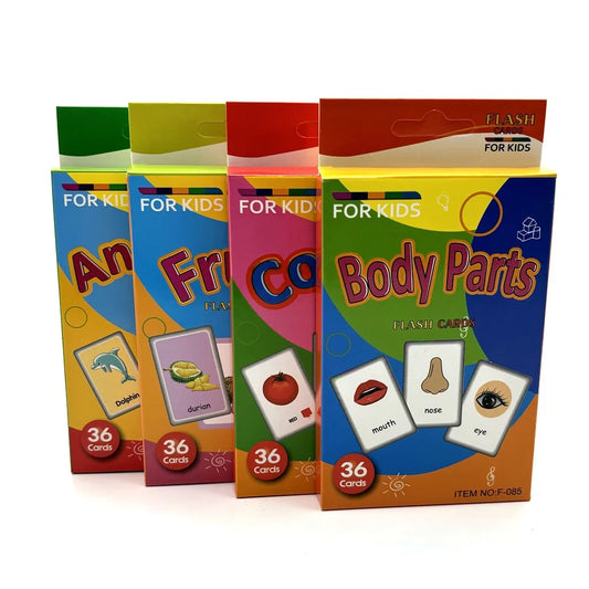 KTX-542483 Early Education Colour Flash Cards for Infant Cognitive Development and English Vocabulary Skills