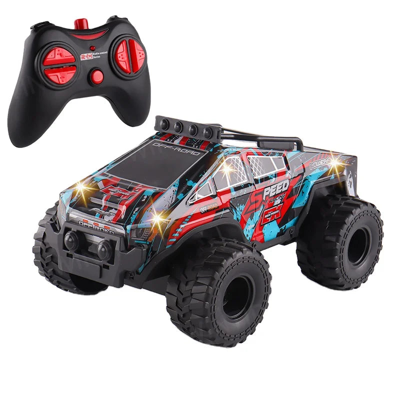 KTX-574483 High-Speed 4WD 27MHZ RC Drift Car with PVC Shell, Lights, and Camera, Ready-to-Go Racing Toy for Boys