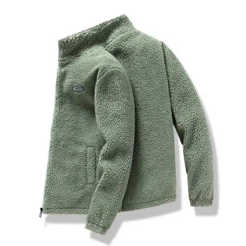 KTX-996883 Jacket for Men Winter Sporty Puffer Style Thickened Cotton Lamb Trend Granular Velvet Stand Collar Coats Jacket Custom