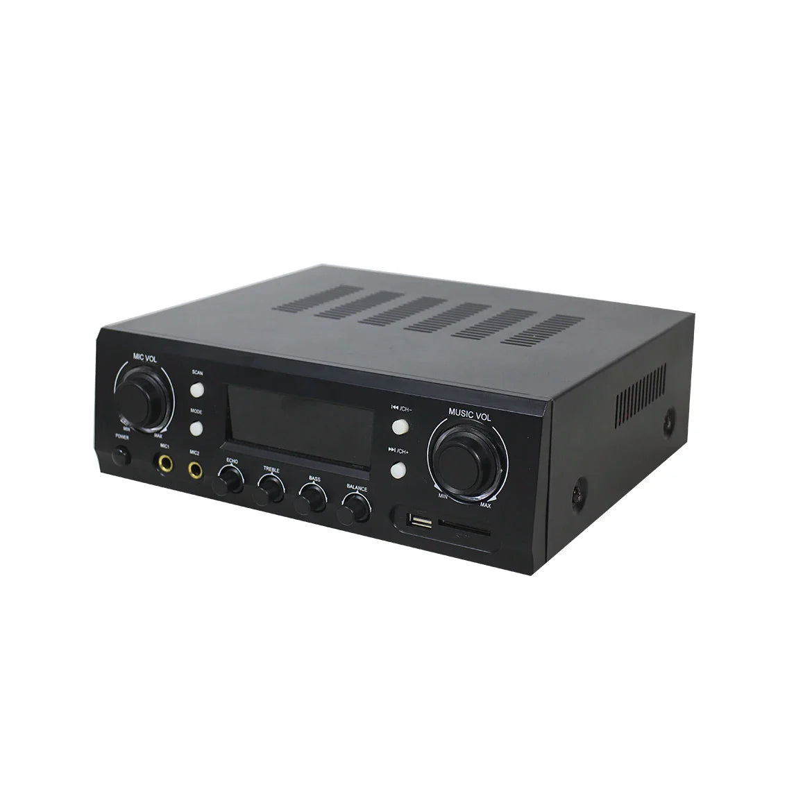 KTX-532499 70W 2-Channel Stereo Bluetooth Amplifier Receiver with FM Radio, Phono, and Coaxial Inputs for Home Audio Systems
