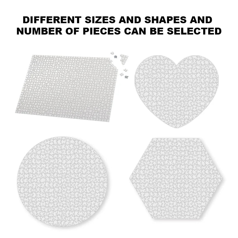 KTX-203603 White Pearl Paper Jigsaw Puzzle - 500 & 1000 Piece Custom Shaped Cardboard Blank