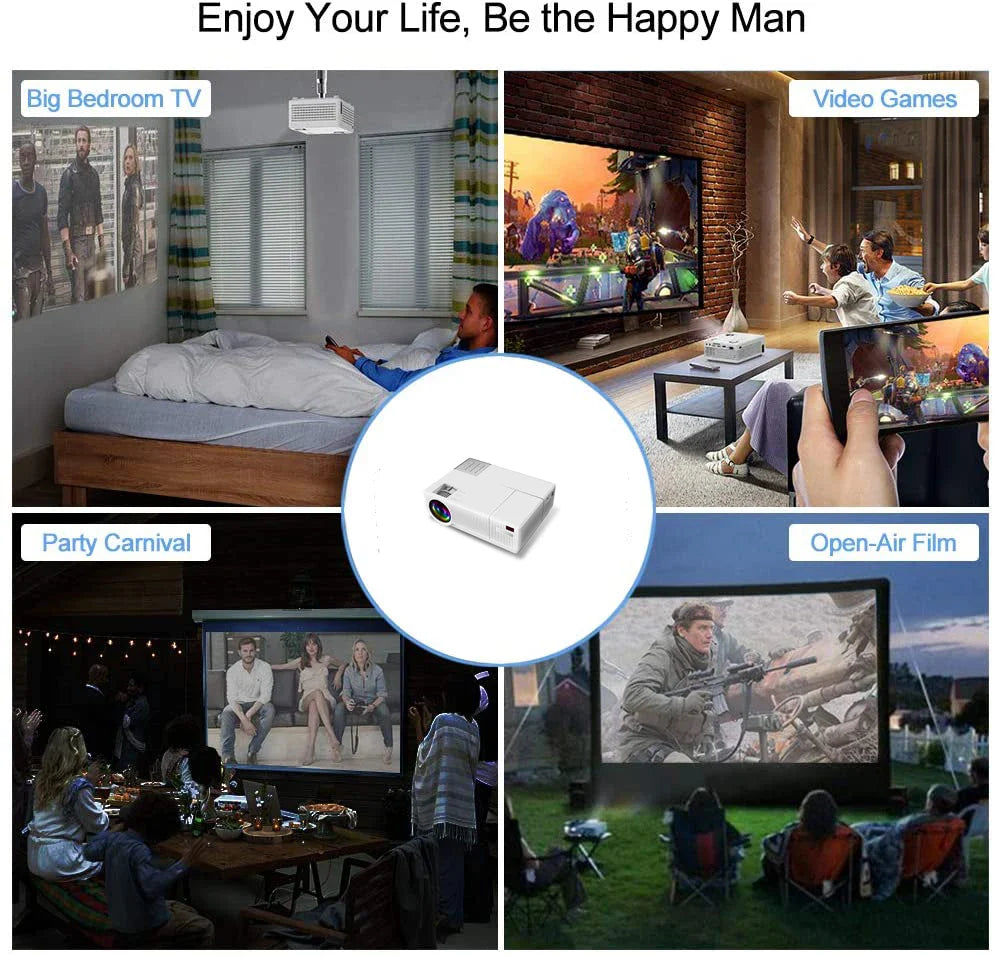 KTX-138131 Full HD 1080P Home Theatre Projector with Smart Features and 4K LED Capability