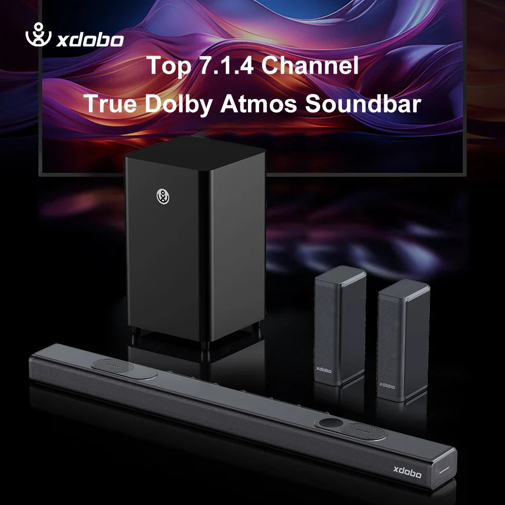 KTX-024659 500W Wireless Bluetooth Soundbar with Subwoofer and Multiple Connections for Home Audio System