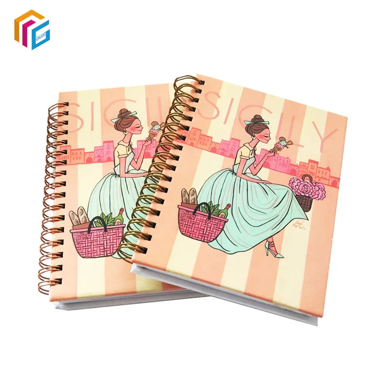 KTX-917587 Custom Gold Spiral A5 Weekly and Daily Planner Notebook - Elegant Personal Journal Organizer Gift