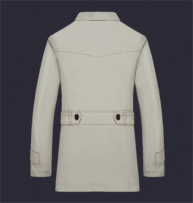 KTX-701971 Men's Coats Trench Coat Wind Breaker Jacket Middle-aged Business Plus Size Men's Jackets Wrinkle Resistant Fashion Man Coat
