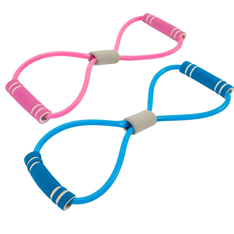 KTX-239251 8 Shape Resistance Band Set with Pilates Ring for Yoga and Fitness Training