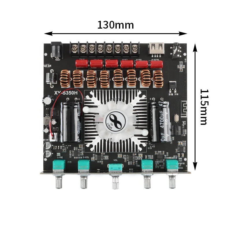 KTX-353491 2.1-Channel Digital Amplifier Module with Subwoofer Support, 220Wx2, Model TPA3251D2