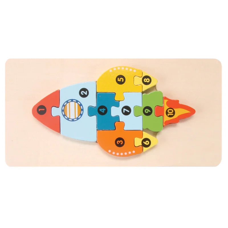 KTX-891731 Montessori Educational Wooden 3D Puzzle Game for Kids – Eco-Friendly and Non-Toxic Jigsaw Learning Toy