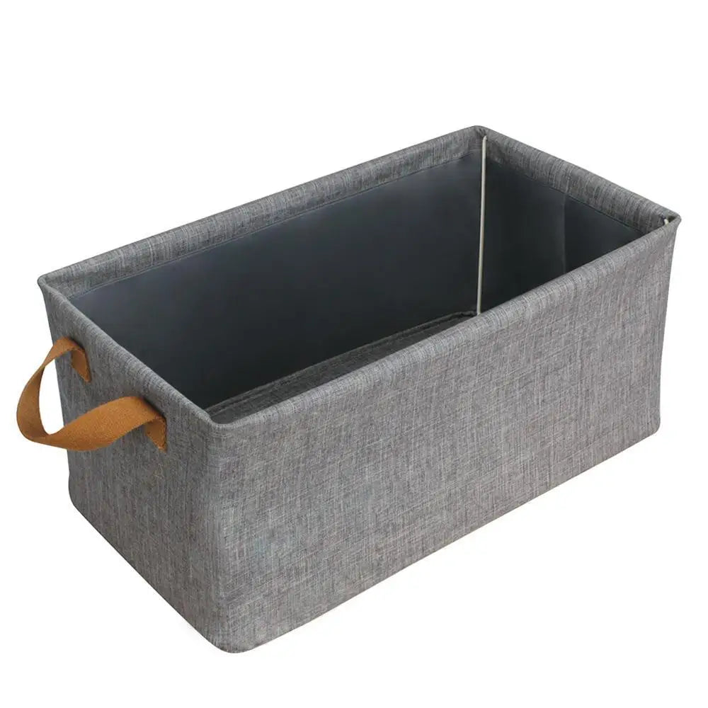 KTX-369043 Foldable Fabric Clothes Storage Box with Steel Frame for Wardrobe Organization