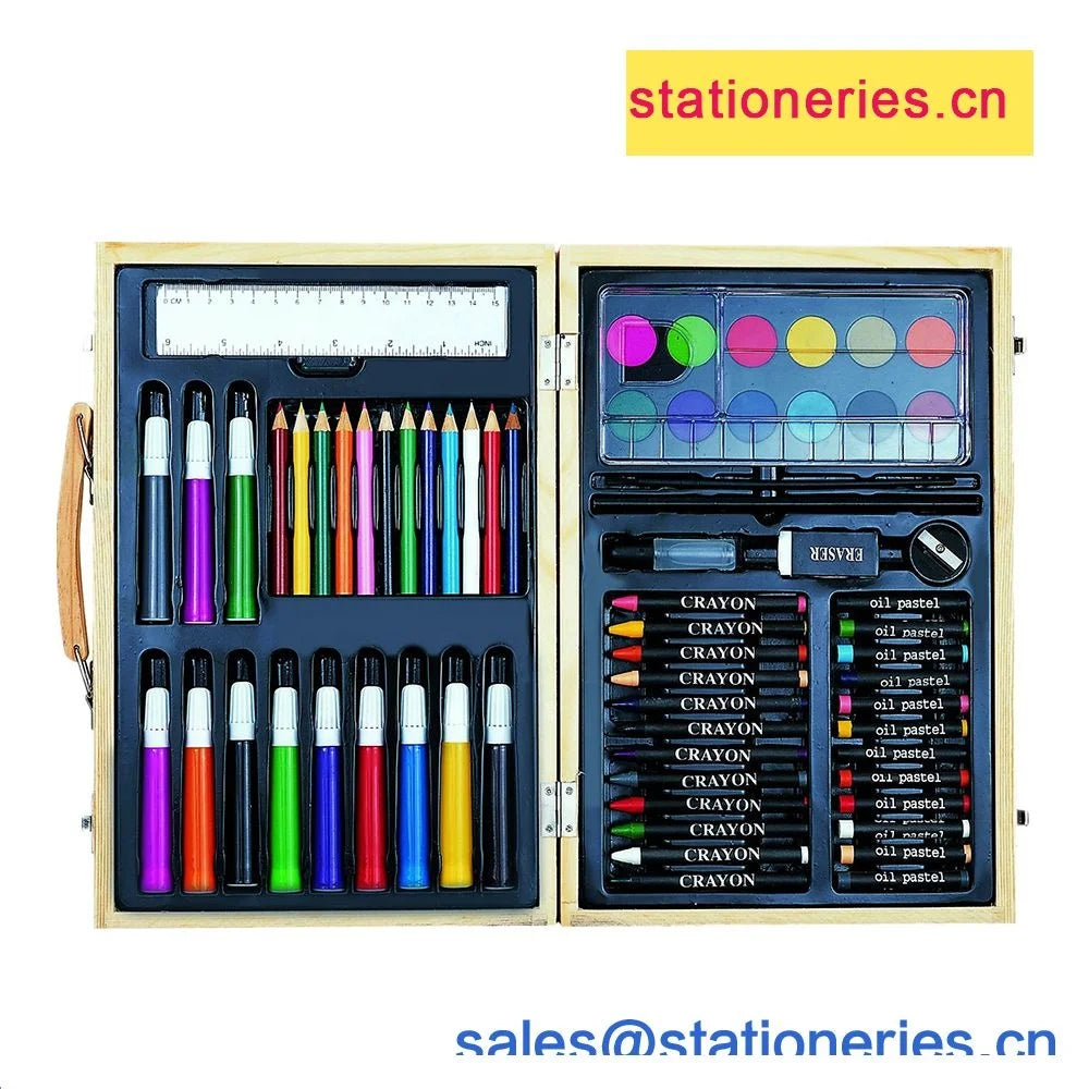 KTX-879059 Kids 68-Piece Art Set with Crayons, Oil Pastels, and Pencils for Drawing and Writing