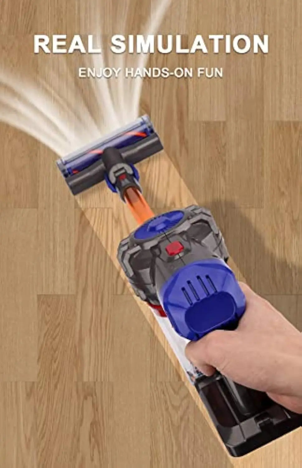 KTX-915667 3-in-1 Mini Plastic Vacuum Cleaner Toy Set for Kids - Pretend Play Household Appliance