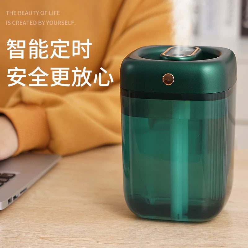 KTX-127763 Mini Ultrasonic Atomizer Humidifier for Home and Hotel Use, Green, USB Powered