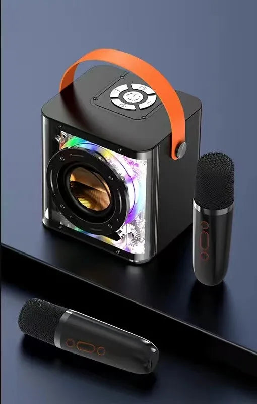 KTX-005395 Portable Bluetooth Karaoke Speaker with USB Connectivity and RGB LED Lights