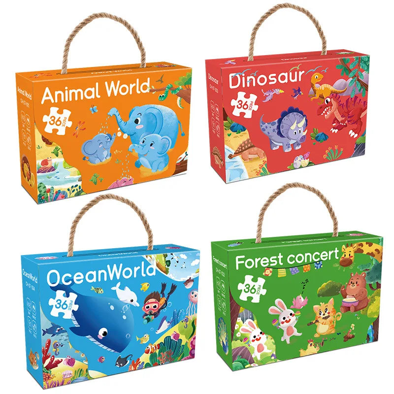 KTX-857811 Custom Round Cardboard Jigsaw Puzzles for Kids - Available in 48, 50, or 100 Pieces