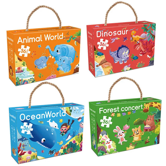 KTX-857811 Custom Round Cardboard Jigsaw Puzzles for Kids - Available in 48, 50, or 100 Pieces