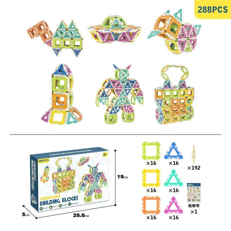 KTX-466899 Educational Jigsaw Puzzle Building Blocks for Kids - Creative Montessori Toy for Developing Intelligence
